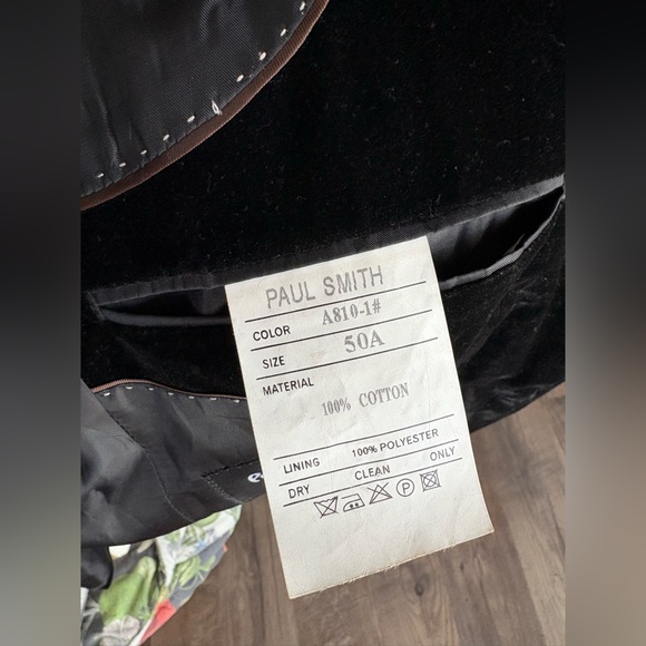 Paul Smith The SoHo Velvet Black Blazer Size 50A - Picture 7 of 7